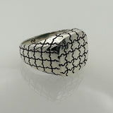 Men's Puzzle Design Silver Ring