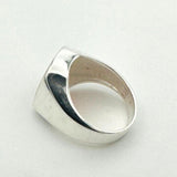 Men's Red Agate Silver Ring