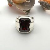 Men's Red Ruby Ring