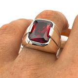 Men's Red Ruby Ring