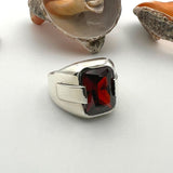 Men's Red Ruby Ring