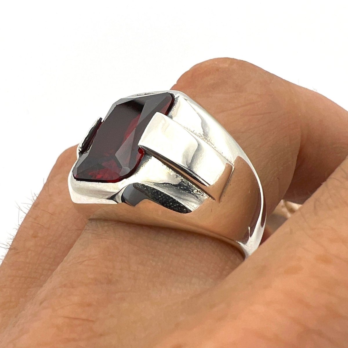 Men's Red Ruby Ring