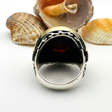 Men's Red Ruby Stone Ring