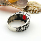 Men's Red Ruby Stone Ring