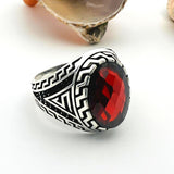 Men's Red Ruby Stone Ring