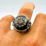 Men's Red Ruby Stone Ring