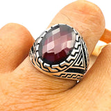 Men's Red Ruby Stone Ring