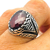 Men's Red Ruby Stone Ring