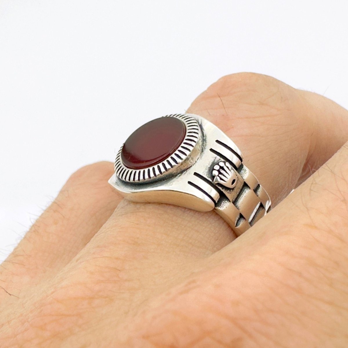 Men's Red Stone Ring