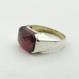 Men's Red Zircon Stone Ring