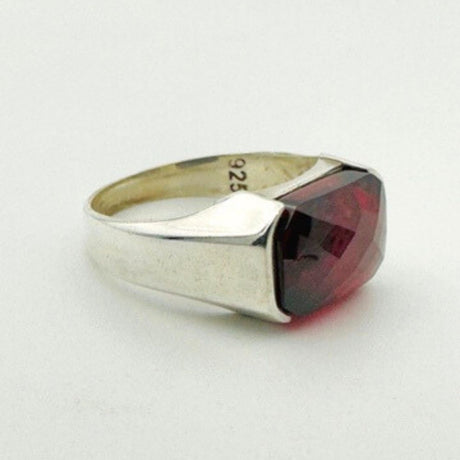 Men's Red Zircon Stone Ring