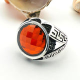 Men's Red Zircon Stone Ring