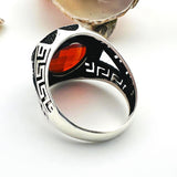 Men's Red Zircon Stone Ring