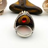 Men's Ruby Ring in Sterling Silver