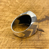 Men's Silver Ring with Black Onyx Stone