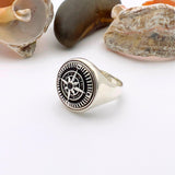 Men's Silver Ring with Black Onyx Stone