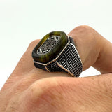 Men's Silver Star of David with Seal of Solomon Ring