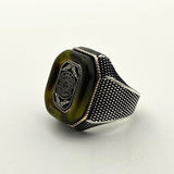 Men's Silver Star of David with Seal of Solomon Ring