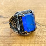 Men’s Square Amethyst Ottoman Ring