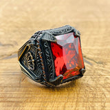 Men’s Square Amethyst Ottoman Ring