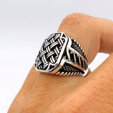 Men's Square Silver Ring