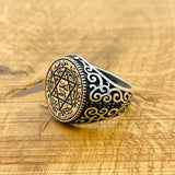 Men's Star of David Silver Ring