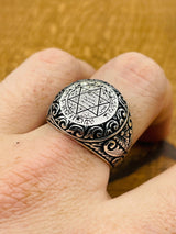 Men's Star of David Silver Ring