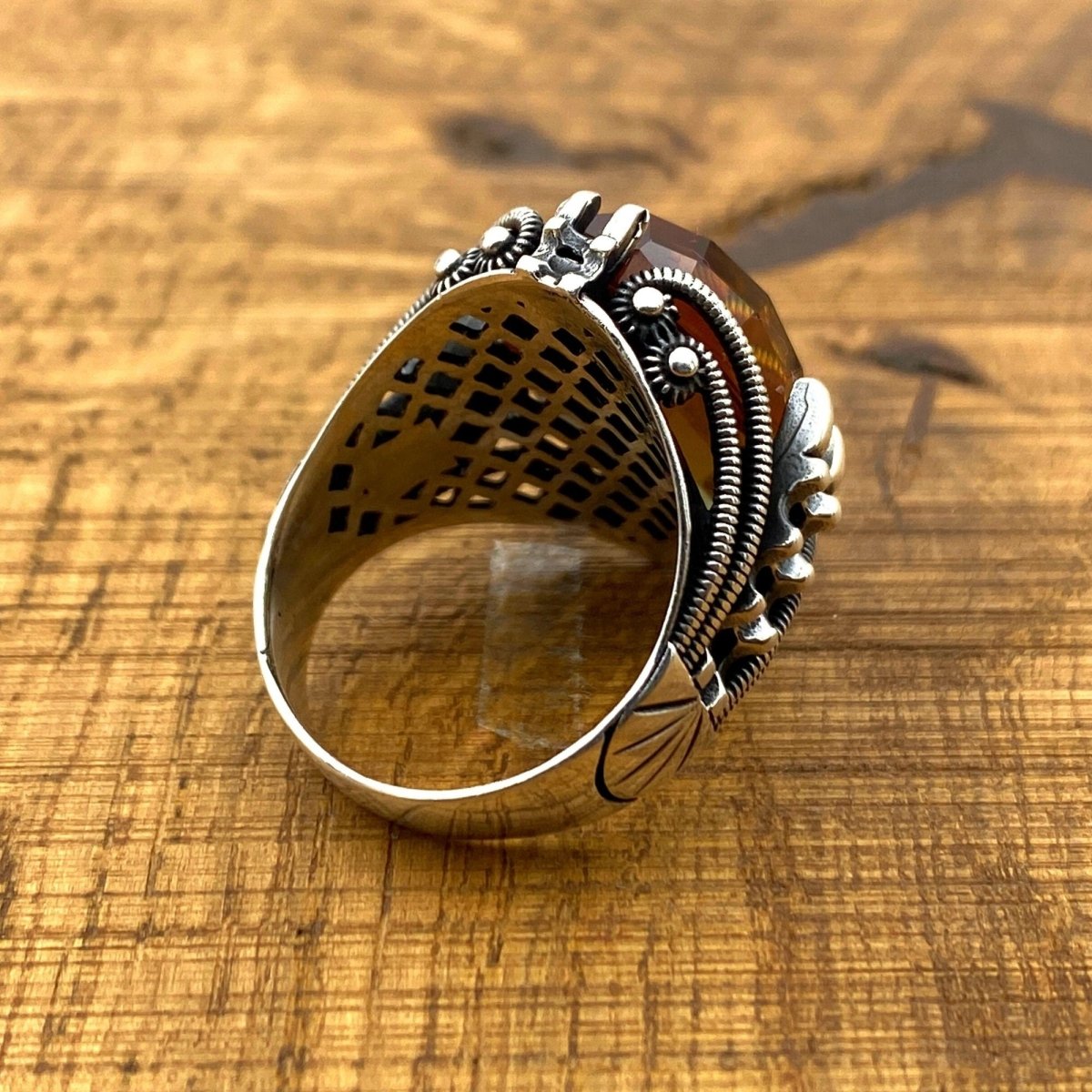 Men's Sultanite Chain Silver Ring