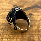 Men's Sultanite Stone Crown Detailed Silver Ring