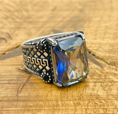 Men's Tanzanite Silver Ring