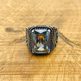 Men's Tanzanite Silver Ring