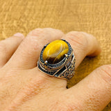 Men's Tiger's Eye Stone Ring