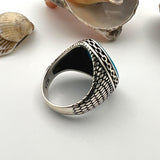 Men's Tiger's Eye Stone Silver Ring