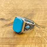 Men's Turquoise Silver Ring - TryAladdin