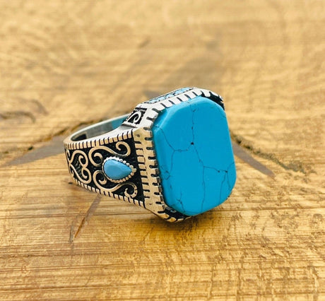 Men's Turquoise Silver Ring