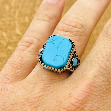 Men's Turquoise Silver Ring