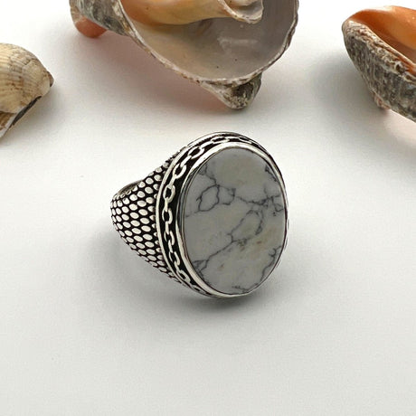 Men's Turquoise Stone Handmade Silver Ring