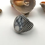 Men's Turquoise Stone Handmade Silver Ring