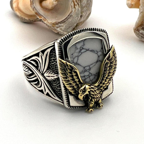 Men's Turquoise Stone Handmade Silver Ring