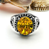 Men's Yellow Citrine Ring - TryAladdin