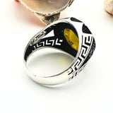 Men's Yellow Zircon Stone Ring