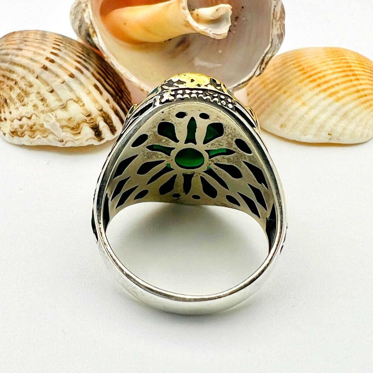 Men's Yemeni Aqeeq Gemstone Ring