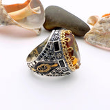 Men's Zultanite Color Changing Stone Silver Ring