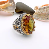 Men's Zultanite Color Changing Stone Silver Ring - TryAladdin