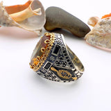 Men's Zultanite Color Changing Stone Silver Ring