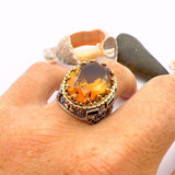 Men's Zultanite Color Changing Stone Silver Ring