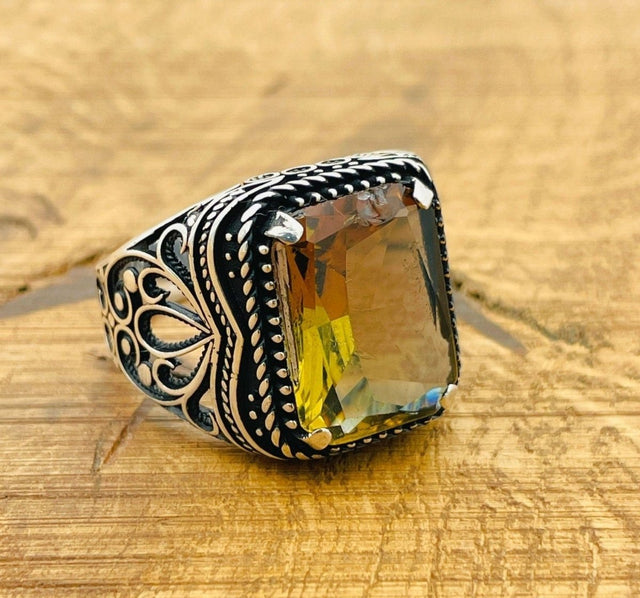 Men's Zultanite Gemstone Silver Ring