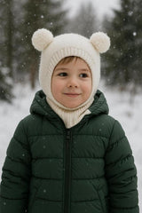 meric bebe Kids Seamless Knitted Pom - Pom Balaclava Hat (0 - 2 Yrs) - TryAladdin