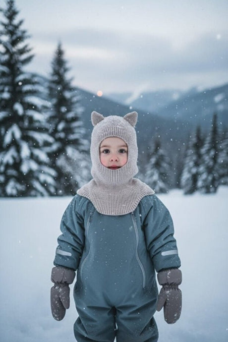 Meric Bebe Knitted Cat Ear Balaclava - Cozy Winter Hat for Baby & Child - TryAladdin
