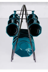 Metalay Professional Oval Black Metal Mug & Cup Drying Rack Organizer - TryAladdin